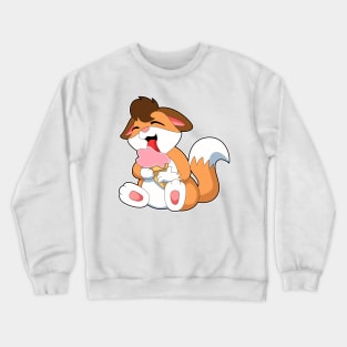 Fox with Strawberry Ice cream Crewneck Sweatshirt